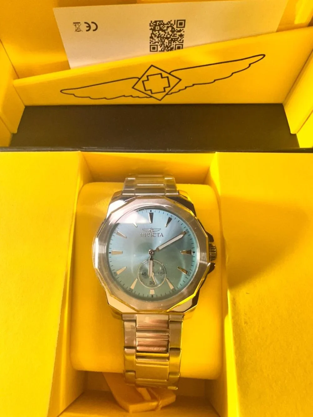 Brand New Invicta Speedway 51137 Men’s 42mm Tiffany Blue Dial Watch – Octagonal